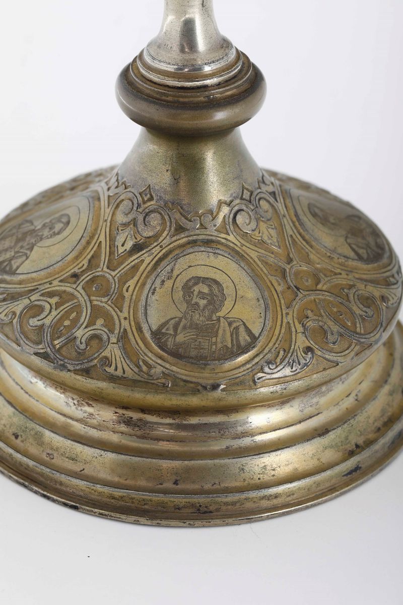 Calice. Rame e Argento Sbalzato e Cesellato. Mosca XIX-XX Secolo, Orefice Dimitry Maximovitch Sch...