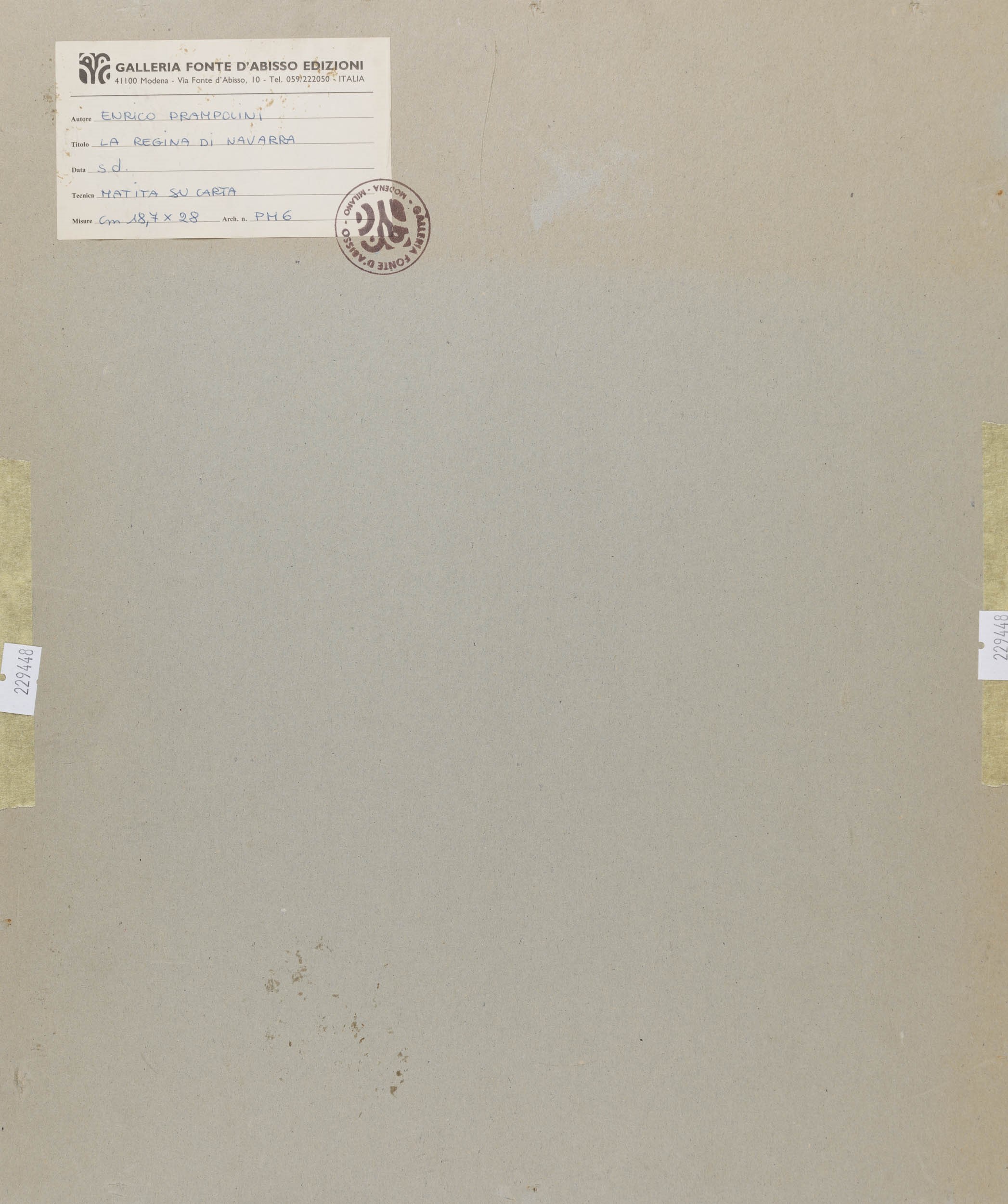 La regina di Navarra (lotto di due bozzetti)