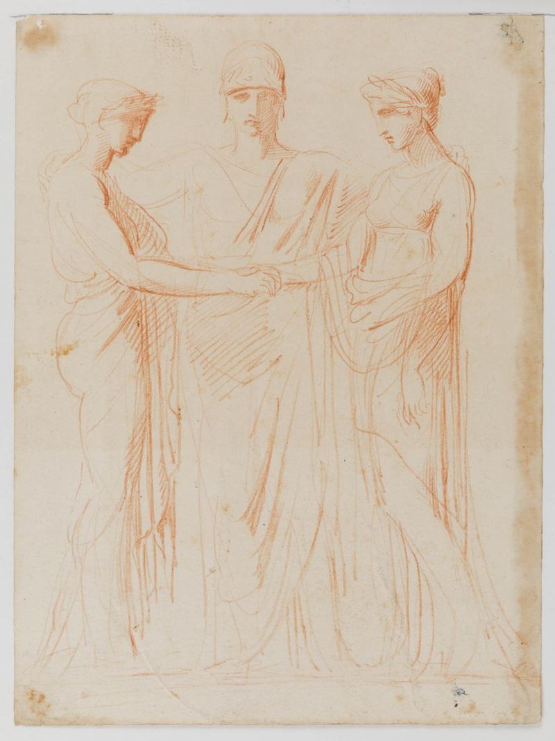 Giuseppe Bossi (Milano 1777-1815) Allegoria della Pace  - Asta Disegni Antichi - Cambi Casa d'Aste