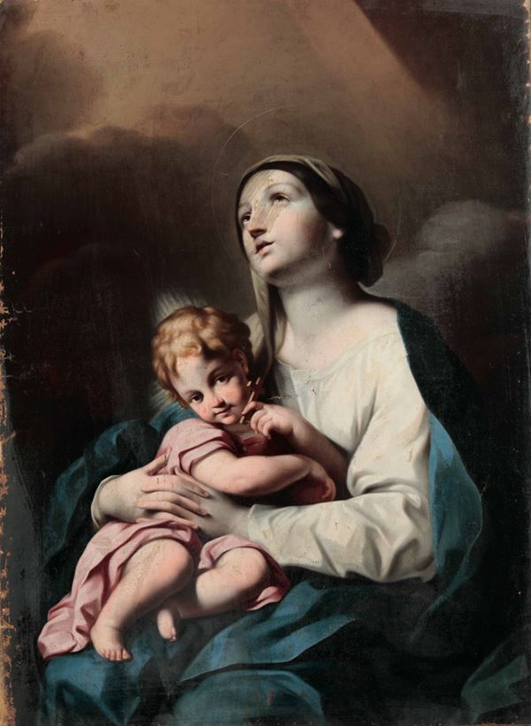 Carlo Cignani - Scuola romana del XVIII secolo Madonna con Bambino