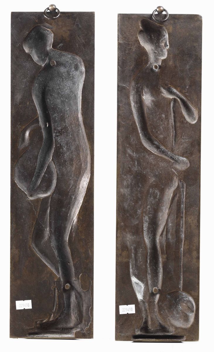 Ferdinand Barbedienne, Parigi (1810-1892)due Ninfe della Fontana degli Innocenti a Parigi