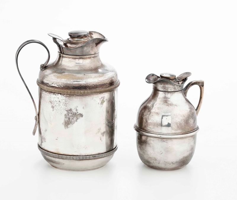 Due thermos in metallo argentato  - Auction Antiques | Timed Auction - Cambi Casa d'Aste