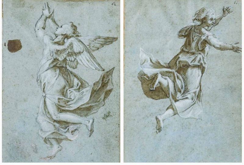 Carlo Urbino (Crema 1510/20-1585) Studi per figure  - Auction Old Master Drawings - Cambi Casa d'Aste