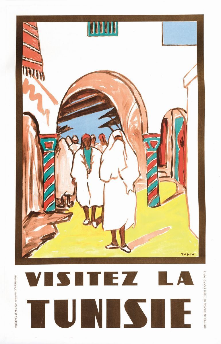 Yahia VISITEZ LA TUNISIE  - Auction Posters - Cambi Casa d'Aste