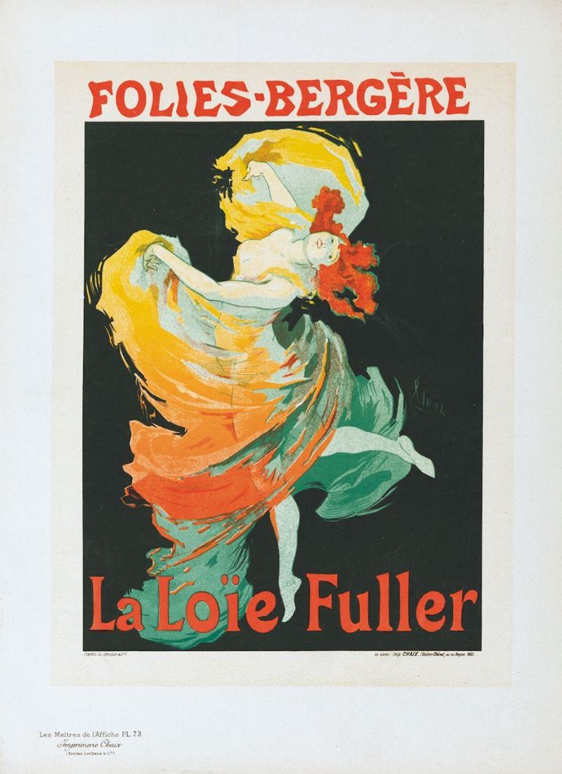 Jules Chéret (1836-1932) FOLIES BERGERE LA LOIE FULLER  - Asta Manifesti d'epoca - Cambi Casa d'Aste