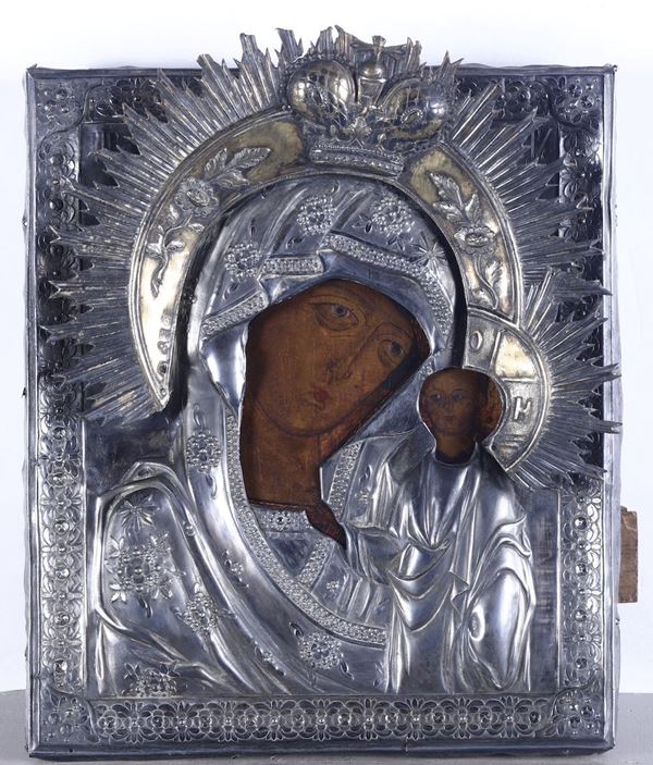 Our Lady of Kazan with silver riza, Moscow, 1787