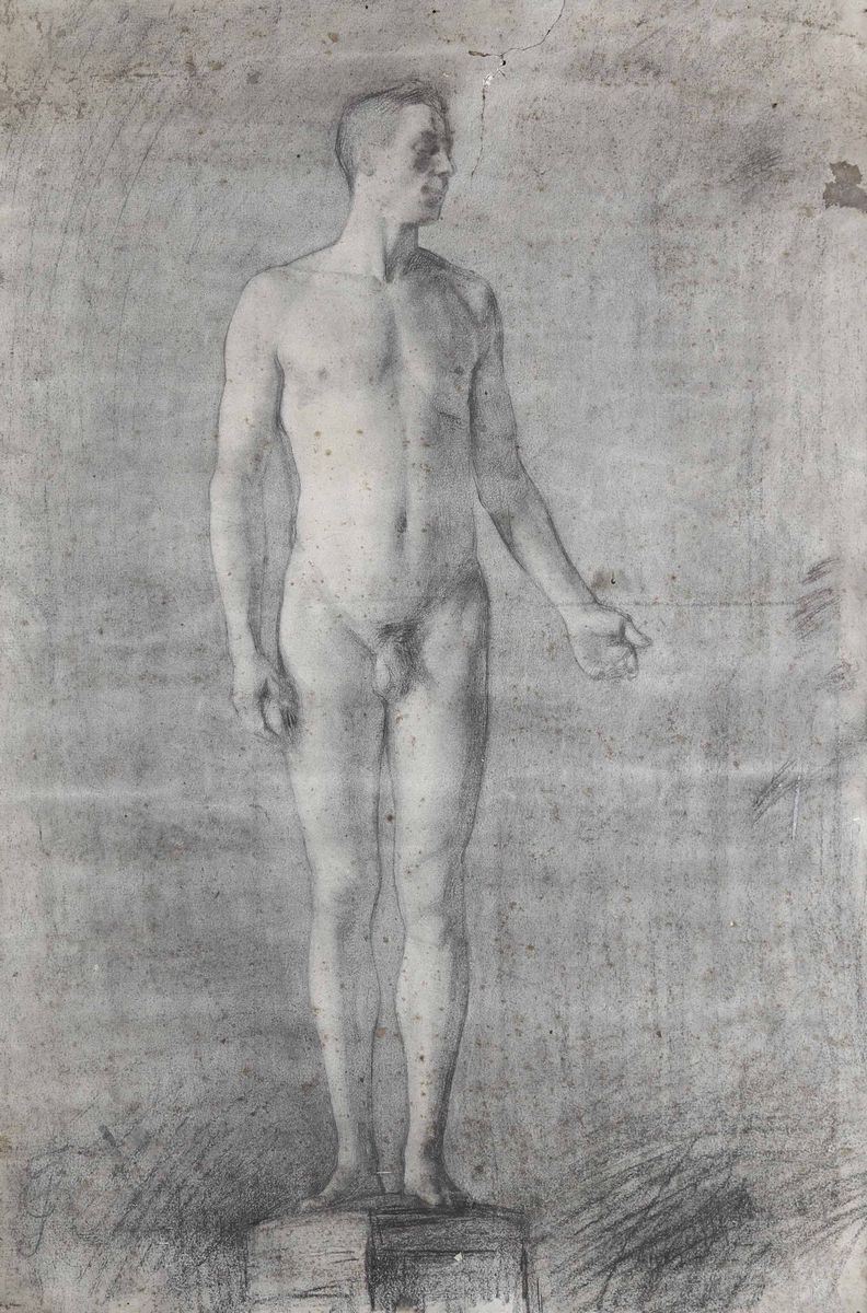 Scuola del XIX secolo Nudo maschile  - Asta Dipinti Antichi | Cambi Time - Cambi Casa d'Aste