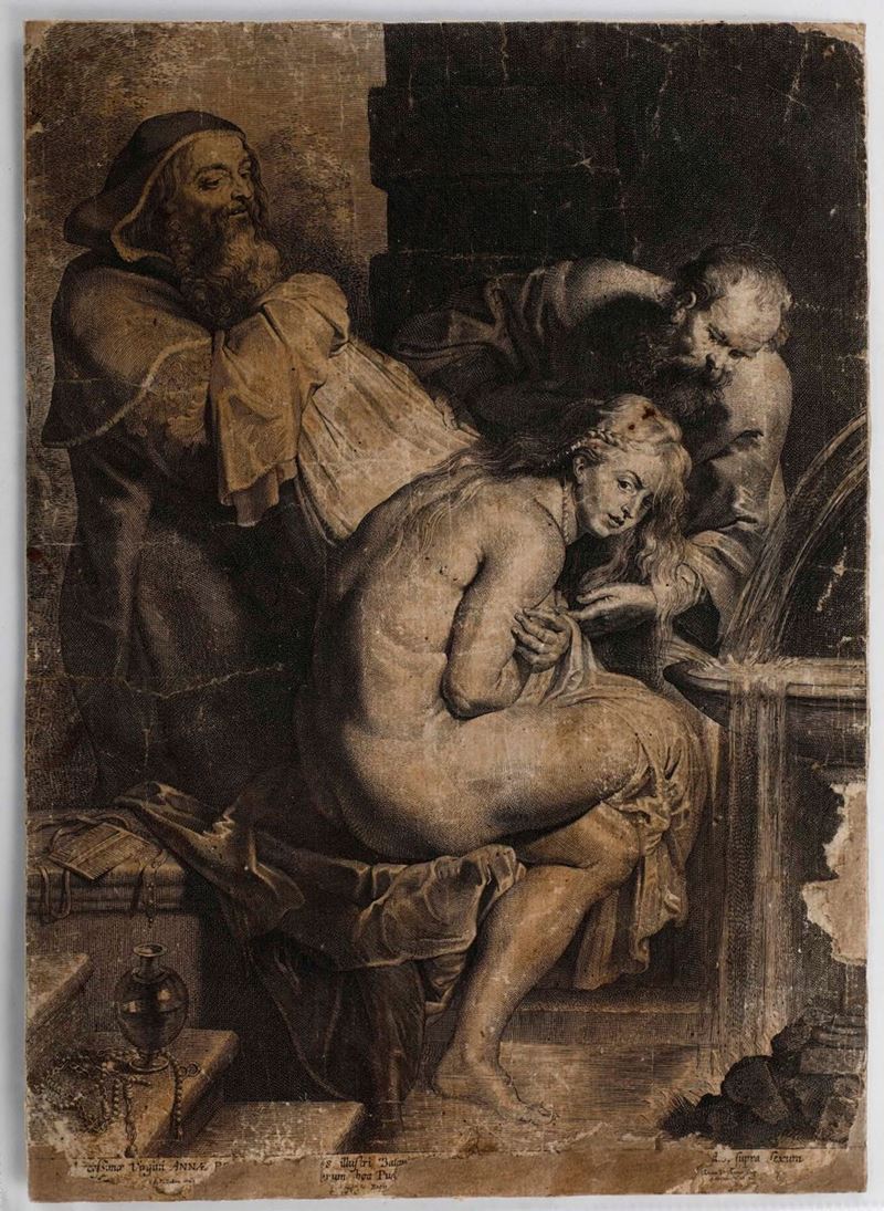 Vosterman, Lucas (1595-1675) Susanna e i vecchioni (1620)  - Asta Libri Antichi e Rari. Incisioni - Cambi Casa d'Aste