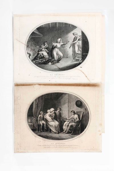 Due Incisioni, Thomas Stothard (1755-1834)la Chiamata, lo Spavento