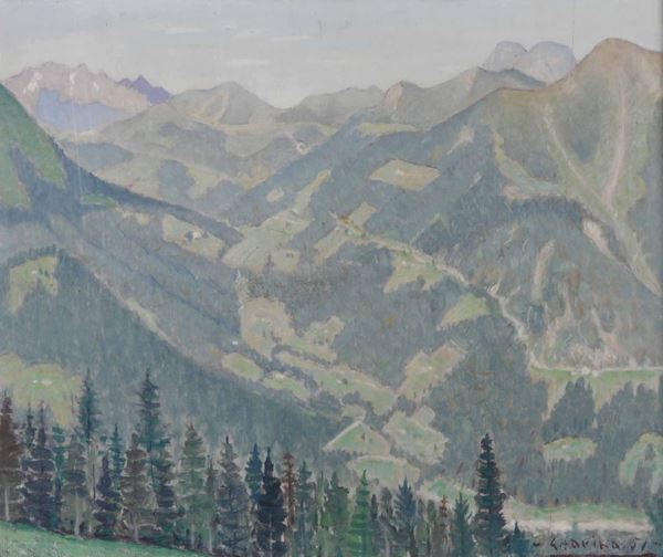 Guido Farina (Verona, 1896–Padova, 1957) Paesaggio montano