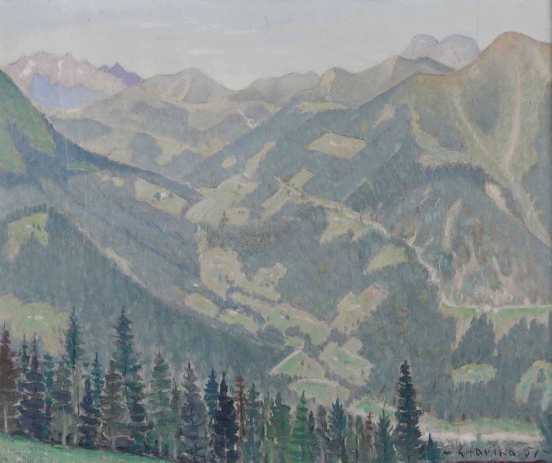 Guido Farina (Verona, 1896–Padova, 1957) Paesaggio montano  - Auction 19th-20th century paintings - Cambi Casa d'Aste