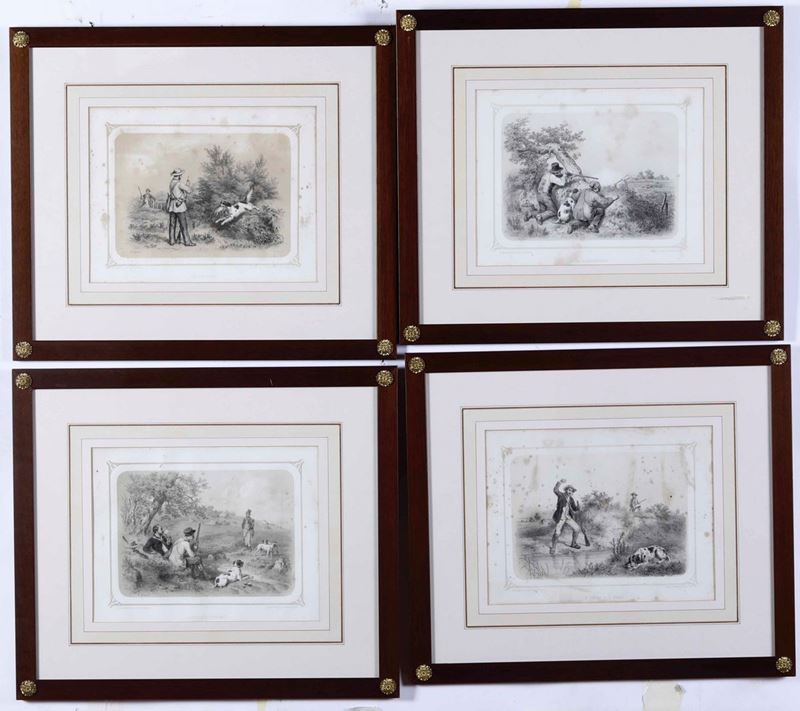 Anonimo del XIX secolo Volatili  - Acquerello su carta - Asta Dipinti del XIX-XX secolo - Cambi Casa d'Aste