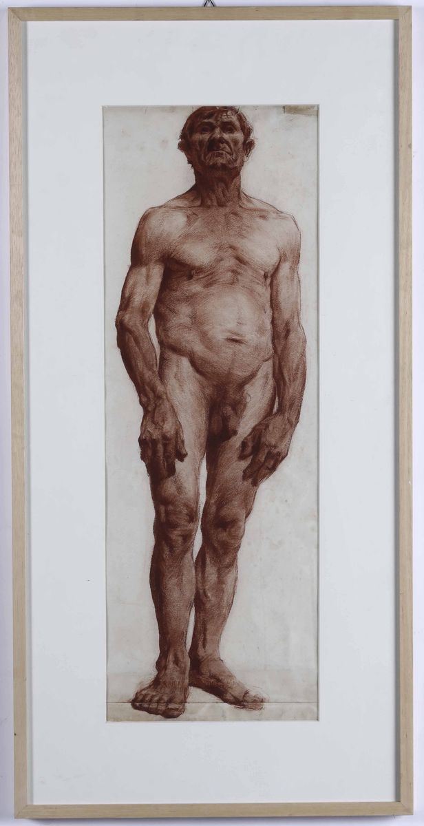 Anonimo del XX secolo Nudo virile  - Auction 19th-20th century paintings - Cambi Casa d'Aste