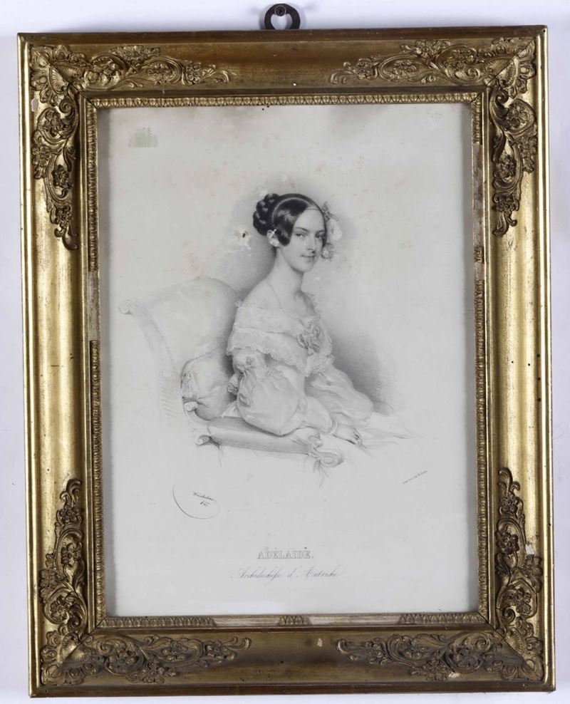 Litografia del secolo XIX. Litografia Adelaide, 1841.  - Auction Rare Books - Cambi Casa d'Aste