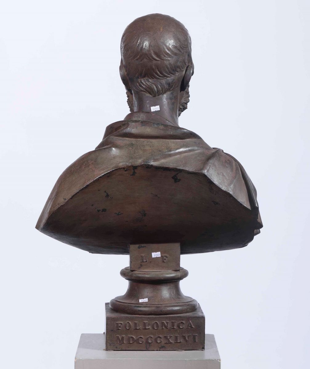 Granduca Leopoldo II di Lorena Ghisa Fusa e Patinata a Bronzo Fonderia Leopoldo Follonica Arte Fu...
