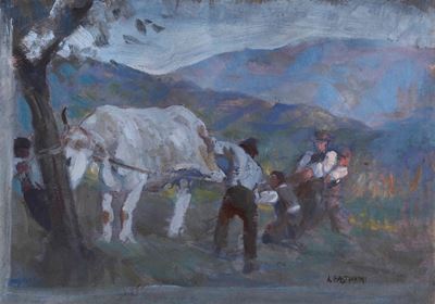Augusto Bestianini (monteguidi 1875 - Firenze 1938)ferratura del Bove