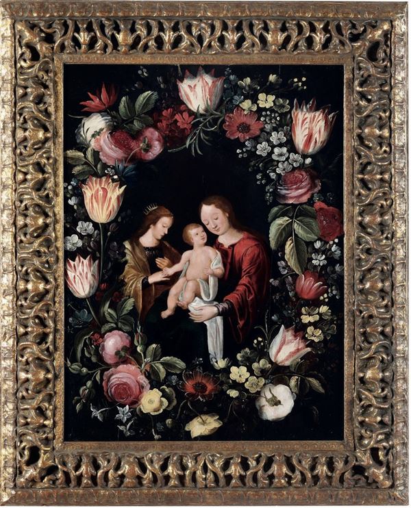 Artista fiammingo attivo in Italia nel XVII secolo Sposalizio mistico di Santa Caterina
