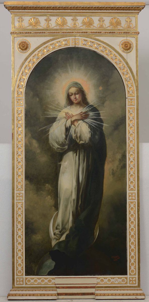 Pompeo Coccia (XIX-XX secolo) La Vergine Maria, 1935  - Asta Dipinti del XIX-XX Secolo | Cambi Time - Cambi Casa d'Aste