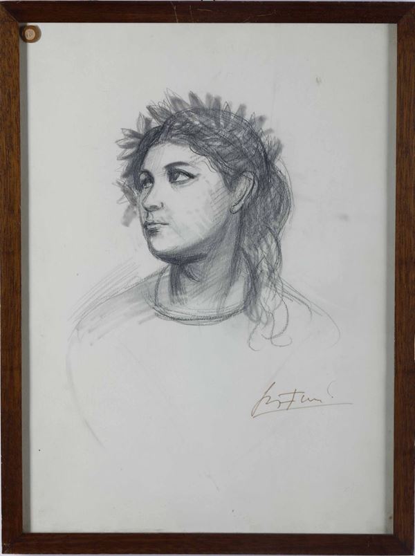 Achille Funi (1890-1972) Ritratto di donna