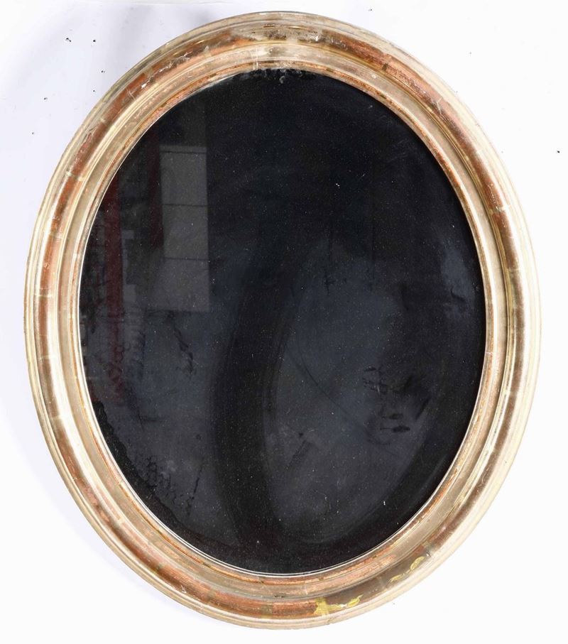 Specchiera ovale con cimasa, inizio XX secolo  - Asta Antiquariato | Cambi Time - I - Cambi Casa d'Aste