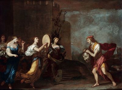 Giulio Carpioni (venezia 1613 - Verona 1678)davide con la Testa di Golia