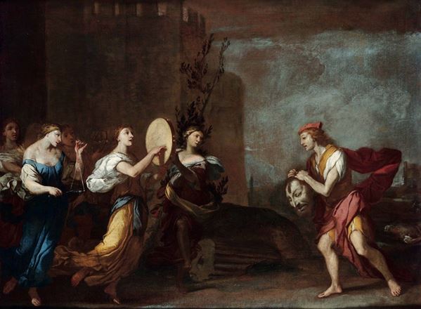 Giulio Carpioni (Venezia 1613 - Verona 1678) Davide con la testa di Golia