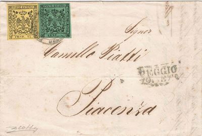 Lettera da Reggio per Piacenza del 19 Settembre 1859