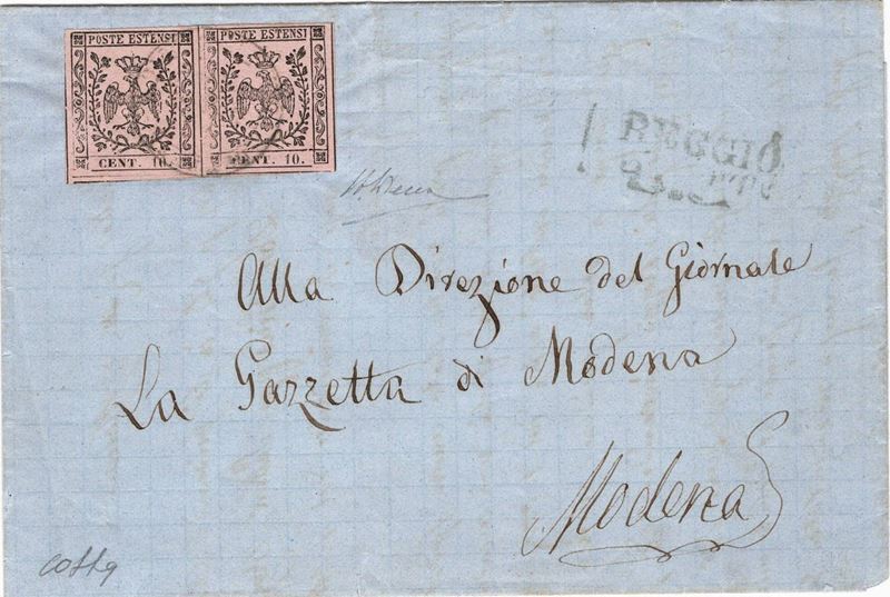 Lettera da Reggio per Modena  del 5 ottobre 1859  - Auction Postal History of the Risorgimento - Cambi Casa d'Aste