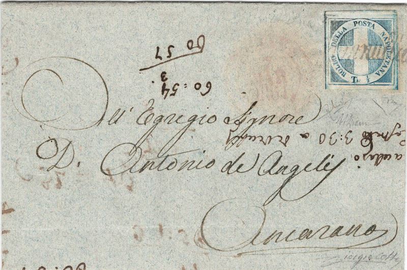 Circolare da Teramo per Arcarano del febbraio 1861  - Auction Postal History of the Risorgimento - Cambi Casa d'Aste
