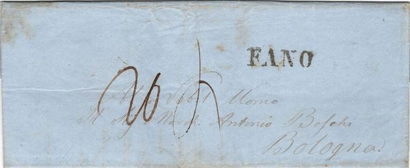 Lettera da Fano per Bologna del 7 marzo 1860