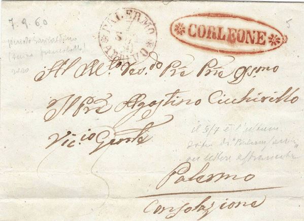 Lettera da Corleone per Palermo del 5? settembre 1860