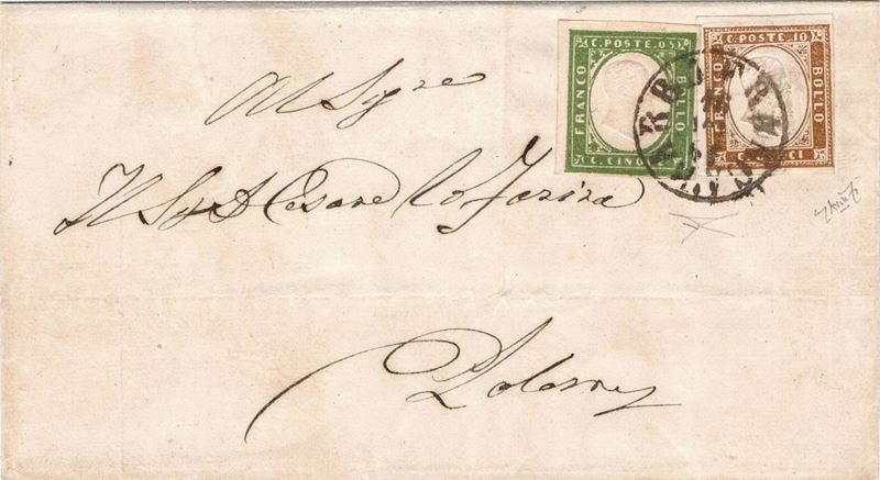 Lettera da Barrafranca per Palermo del 16 novembte 1861  - Auction Postal History of the Risorgimento - Cambi Casa d'Aste