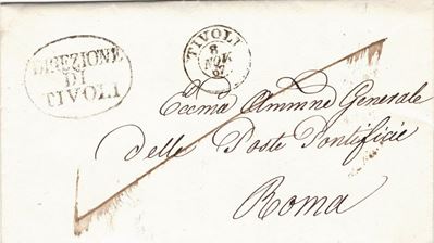Lettera in Franchigia da Tivoli per Roma Dell’8 Novembre 1867, Giunta a Roma il Giorno Dopo.