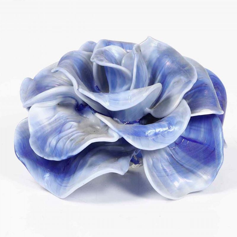 Fiore in vetro blu, XX secolo  - Auction Antique July | Cambi Time - Cambi Casa d'Aste