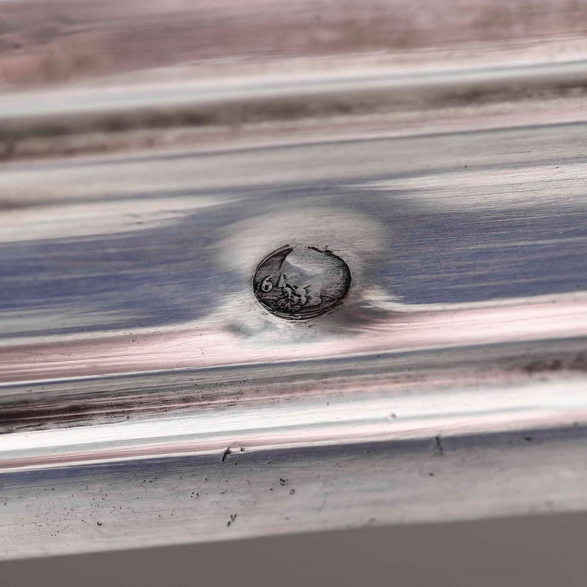 Oliera in Argento Fuso, Sbalzato e Cesellato. Argenteria Italiana Inizi del XIX Secolo. Bolli di ...