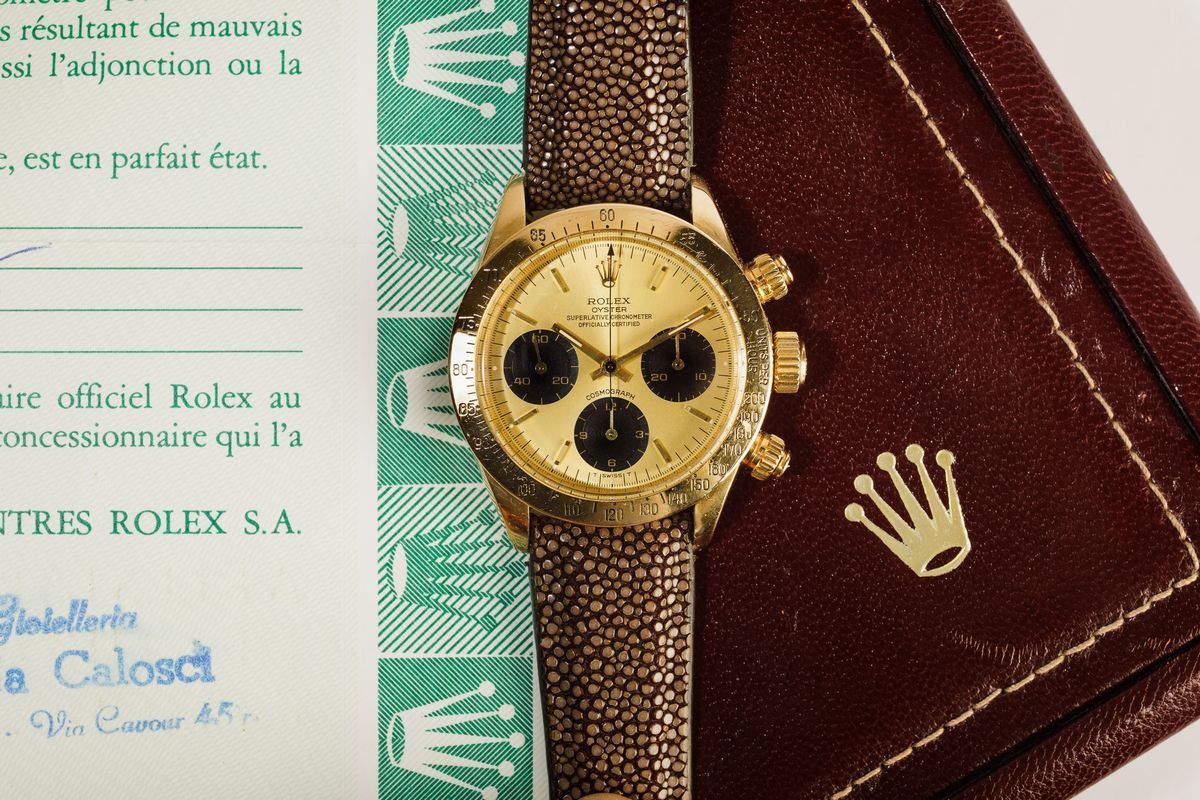 Rolex - Oyster Superlative Chronometer Cosmograph, Ref 6265/8 Daytona in Oro 18k, 1986, Raro Esem...