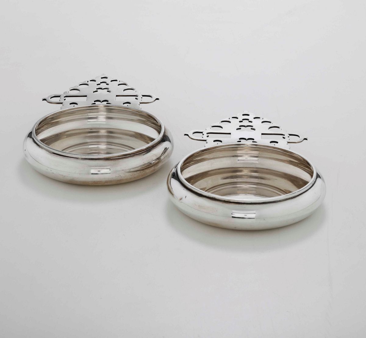 Due Ciotole, Maison Bulgari Roma 1979 Argento 925 Fuso e Sagomato Argentiere Aldo Vitali