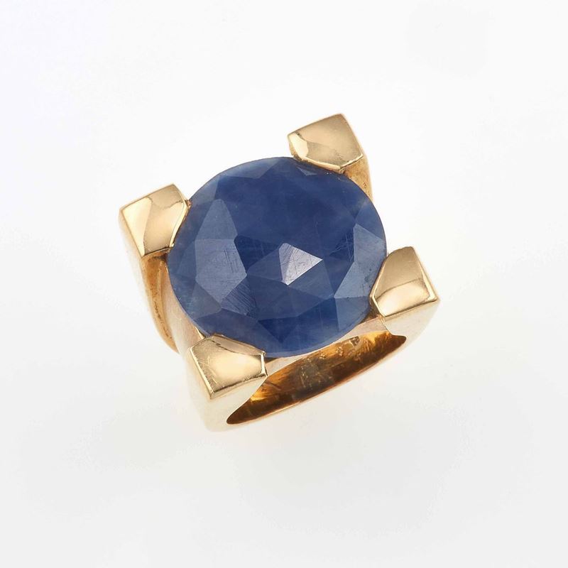 Anello con zaffiro  - Auction Fine Jewels - III - Cambi Casa d'Aste