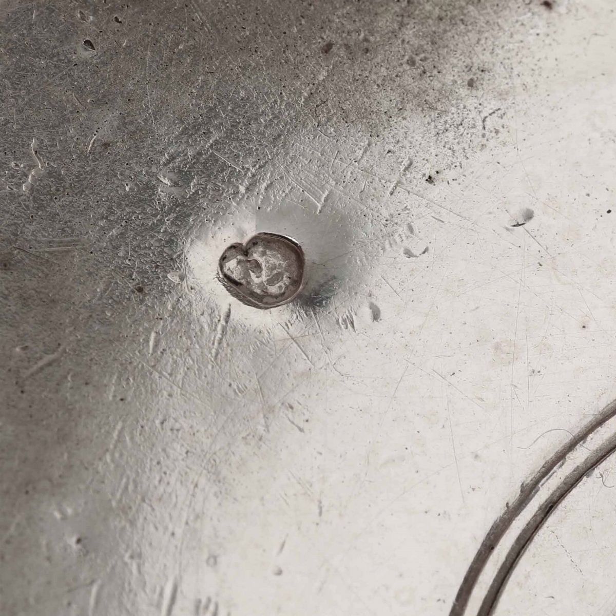 Oliera Argento Fuso, Sbalzato e Cesellato, Vetro Molato Argenteria Francese del XIX Secolo