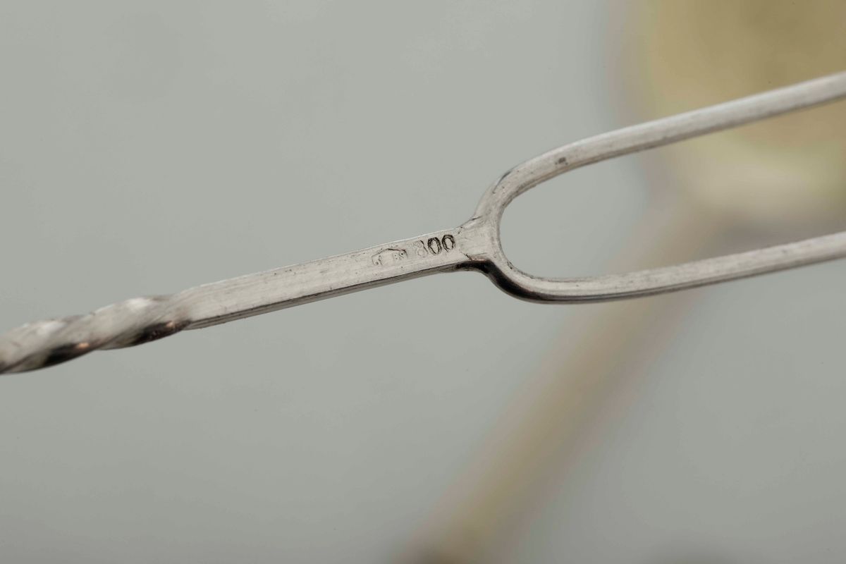 Insieme di 12 Cucchiaini in Argento, Germania XX Secolo, 12 Cucchiaini in Argento Dorato, Francia...