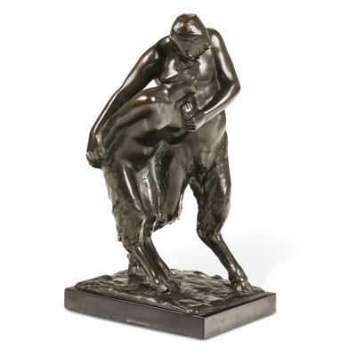 Fonditore del XX Secolo Coppia di Fauni