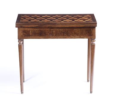 Tavolo da Gioco Intarsiato a Marqueterie, XIX Secolo