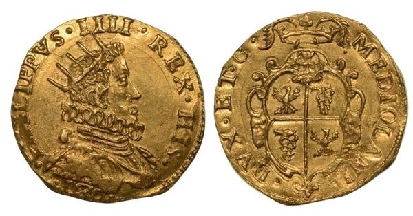 MILANO. Filippo IV, 1621-1665. Doppia da due o quadrupla 1630.