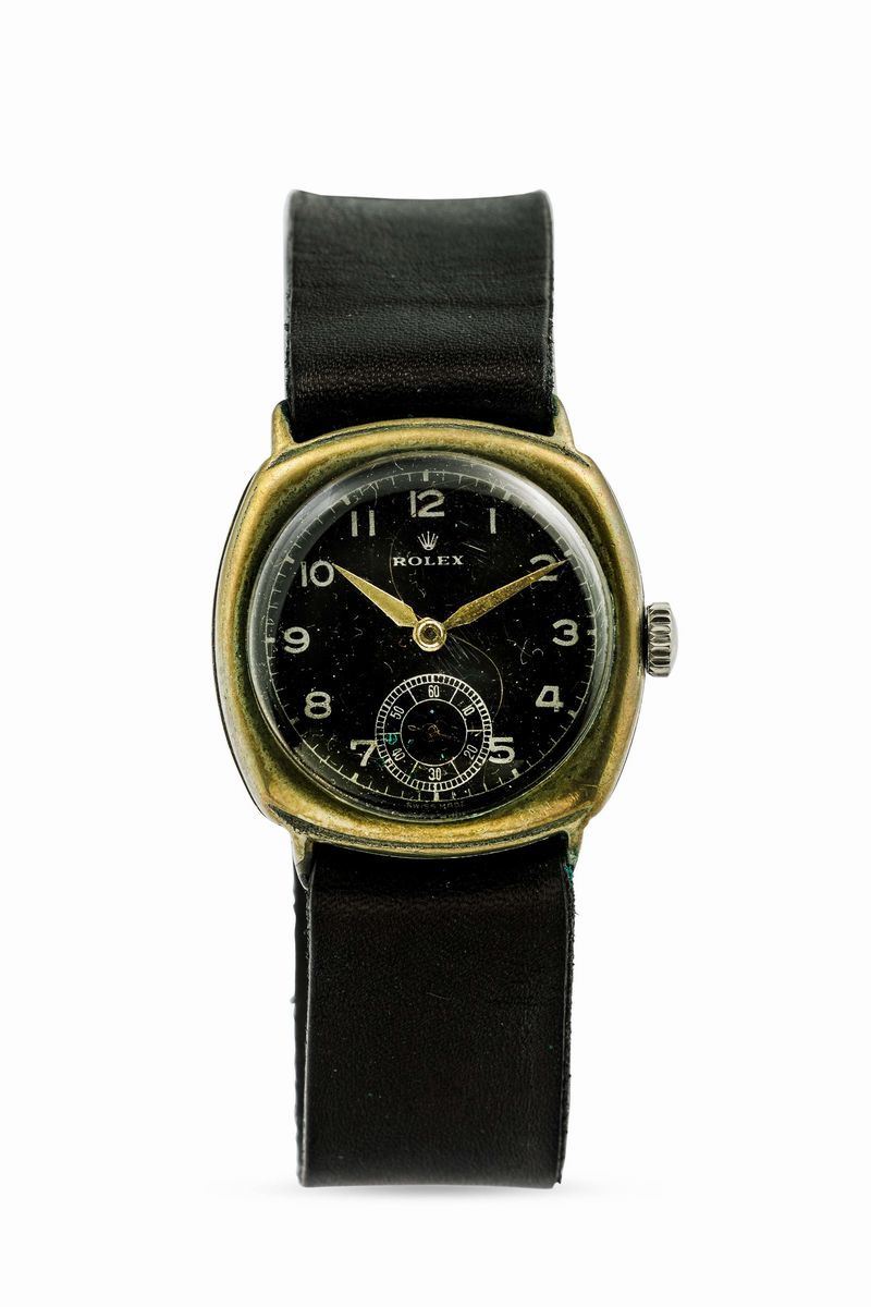 ROLEX - Orologio di forma con cassa in argento a cuscino ref 3892 con quadrante con anse fisse  - Auction Watches and Pocket Watches - Cambi Casa d'Aste
