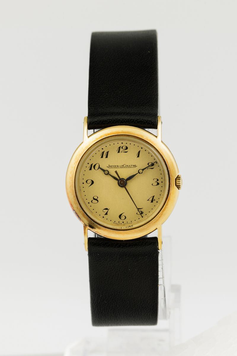 JAEGER LECOULTRE - Orologio da donna in oro 18k rotondo con quadrante dorato e numeri Breguet  - Auction Watches | Timed Auction - Cambi Casa d'Aste