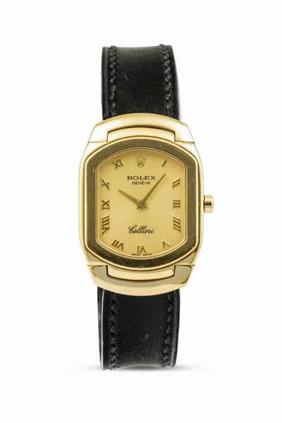Rolex - Cellini Cellissima Tonneau D'oro Giallo 18k Movimento al Quarzo con Deployant Originale