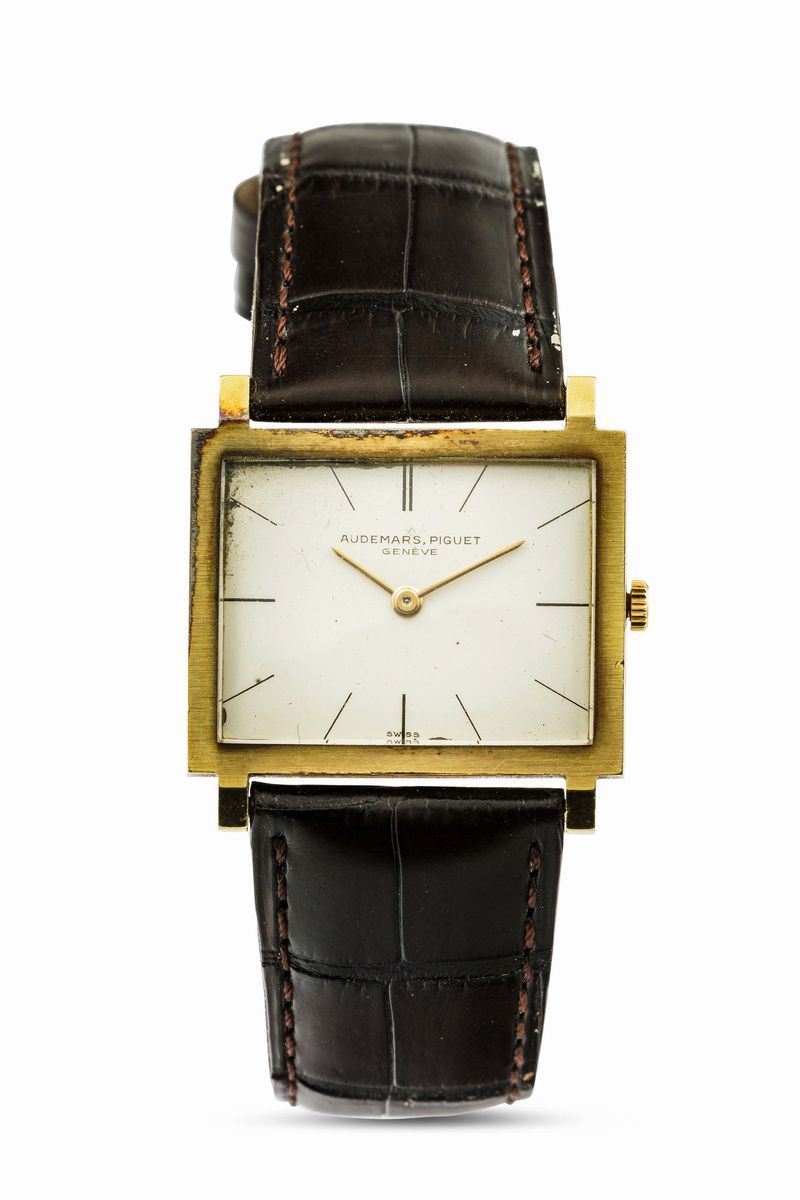 AUDEMARS PIGUET - Orologio ultrapiatto rettangolare in oro 18k, carica manuale, cal 2003, anni '50-60  - Auction Watches and Pocket Watches - Cambi Casa d'Aste