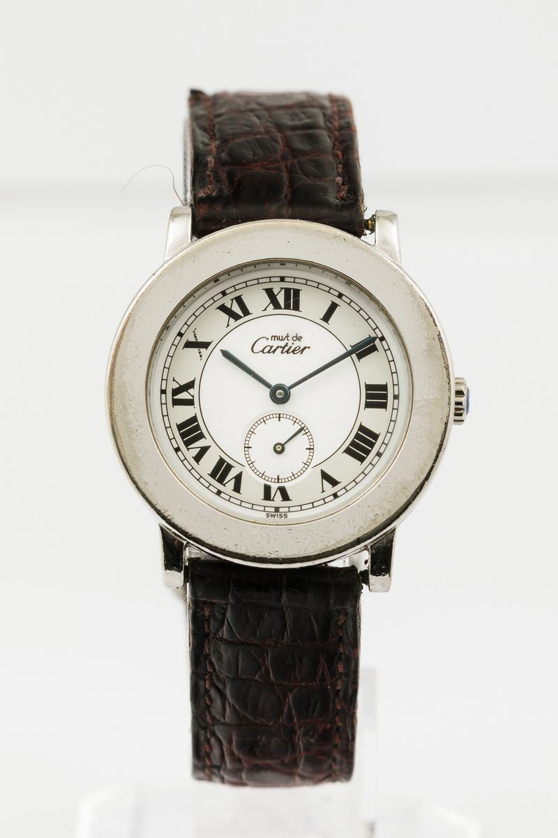 CARTIER - Rondè in argento 925, movimento al quarzo con deployant  - Auction Watches | Timed Auction - Cambi Casa d'Aste