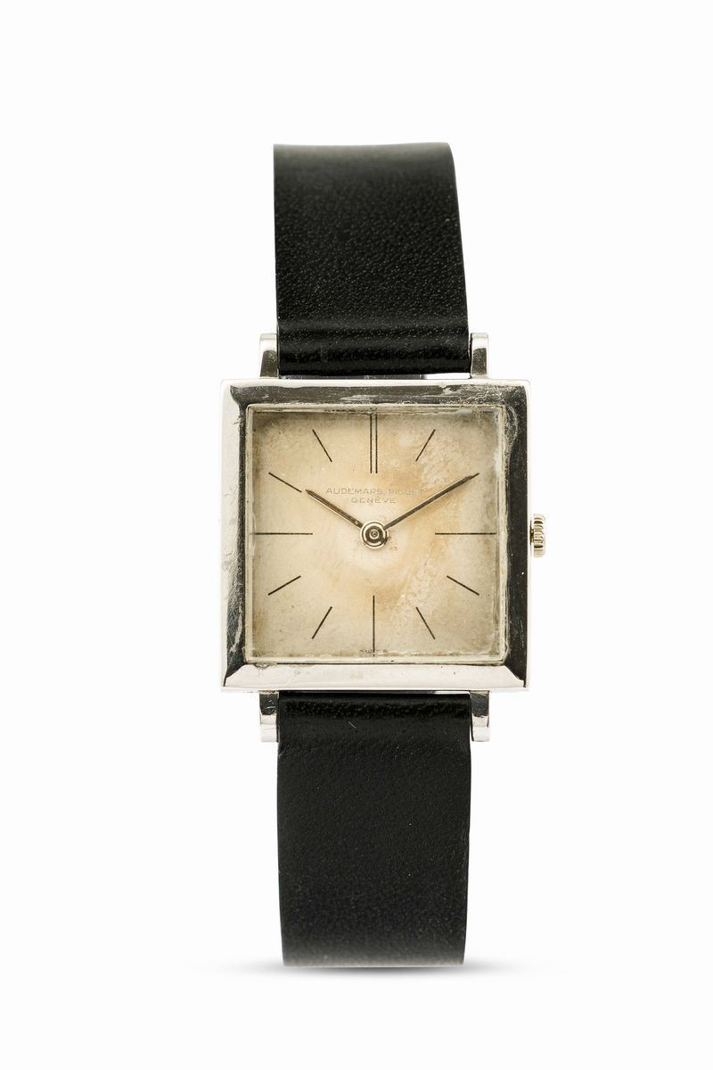 AUDEMARS PIGUET - Ultrapiatto Carrè da donna in oro bianco 18k, carica manuale con quadrante fanè, anni '50  - Auction Watches and Pocket Watches - Cambi Casa d'Aste
