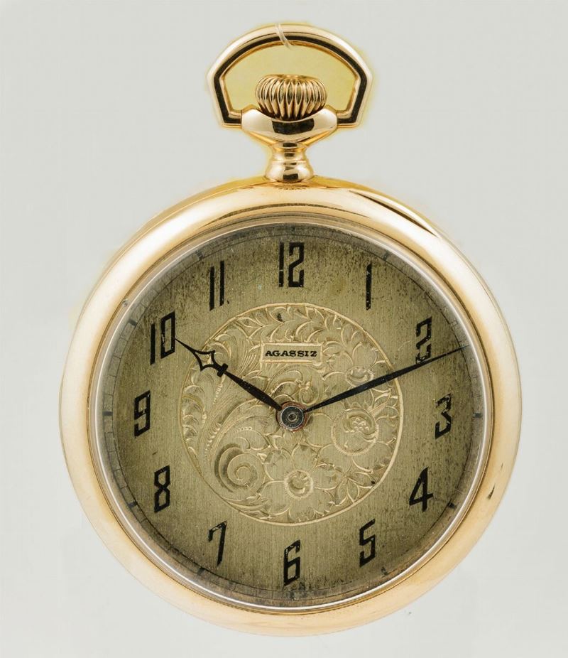 AGASSIZ/WALTHAM - Orologio da tasca con movimento Agassiz in cassa d'oro 14k firmata Waltham  - Auction Watches | Timed Auction - Cambi Casa d'Aste